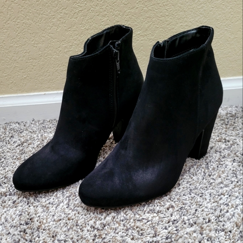 Black Suede Booties